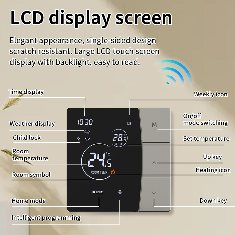 SDM6 LED बटण थॉर्मोस्टेट